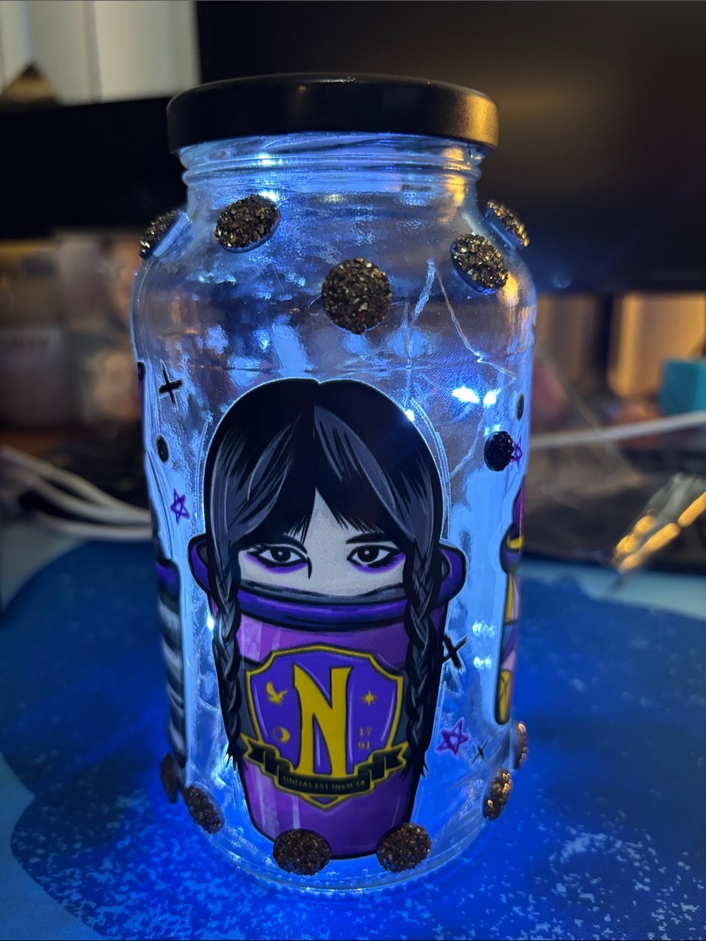 Gothic Light-Up Jar & 2 Motel Keychains Bundle - Picture 4 of 8